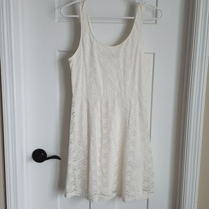 Express White Lace Skater Dress